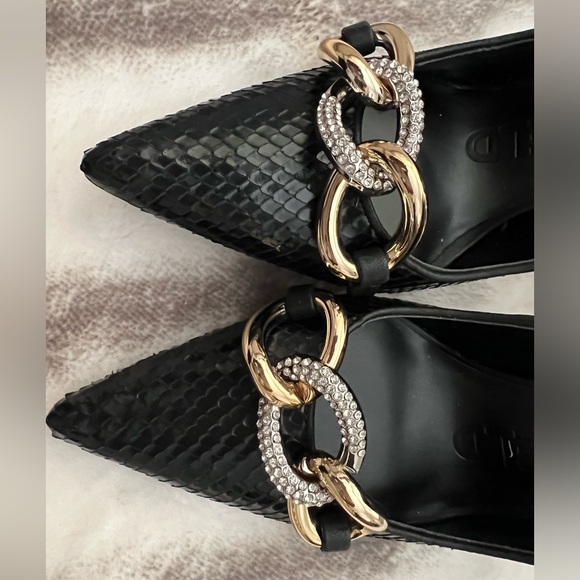 Karl Lagerfeld Paris - snakeskin print leather pumps - Picture 2 of 9